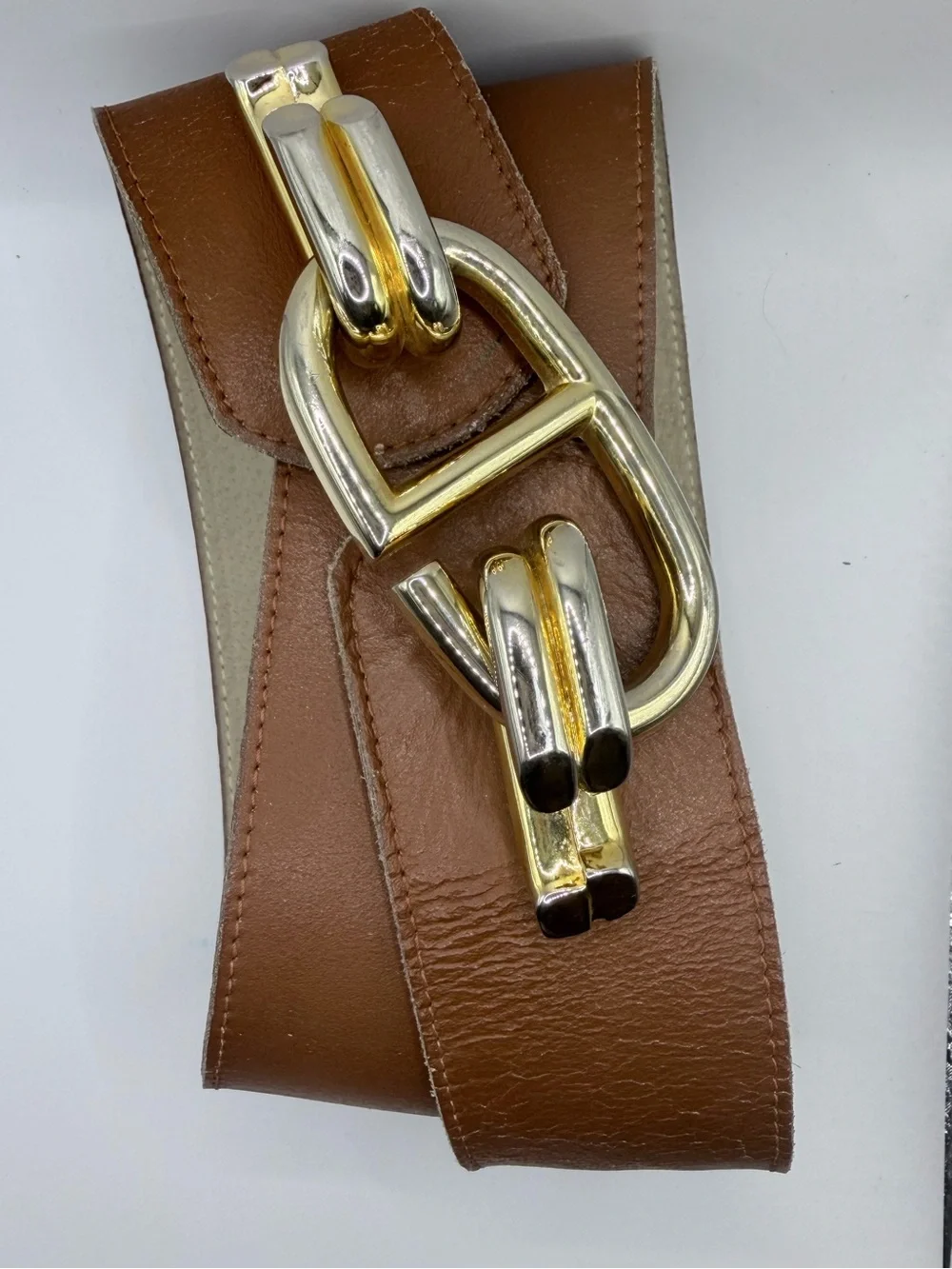 Authentic Christian Dior Vintage Wide Leather Waist Belt